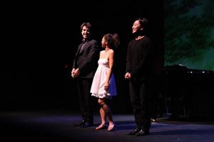 Jason Robert Brown, Jennifer Paz and Michael K. Lee Photo